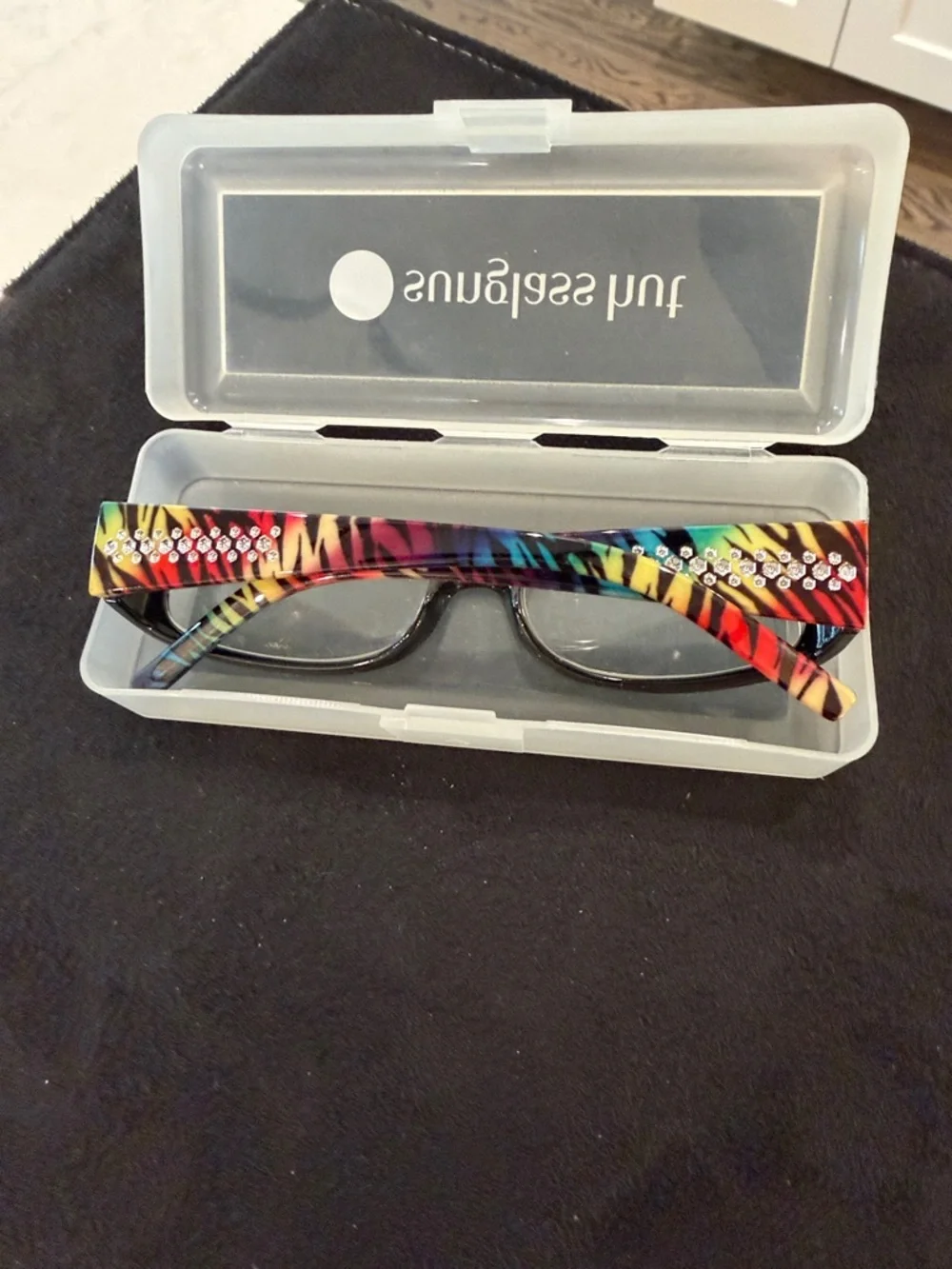 Source Unknown Purple Glitter Kids Sunglasses